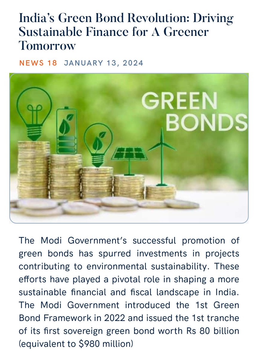 NidwadeAnna's tweet photo. India’s Green Bond Revolution: Driving Sustainable Finance for A Greener Tomorrow
https://t.co/pIKPyiaWsS

via NaMo App https://t.co/19VfZgERRK
