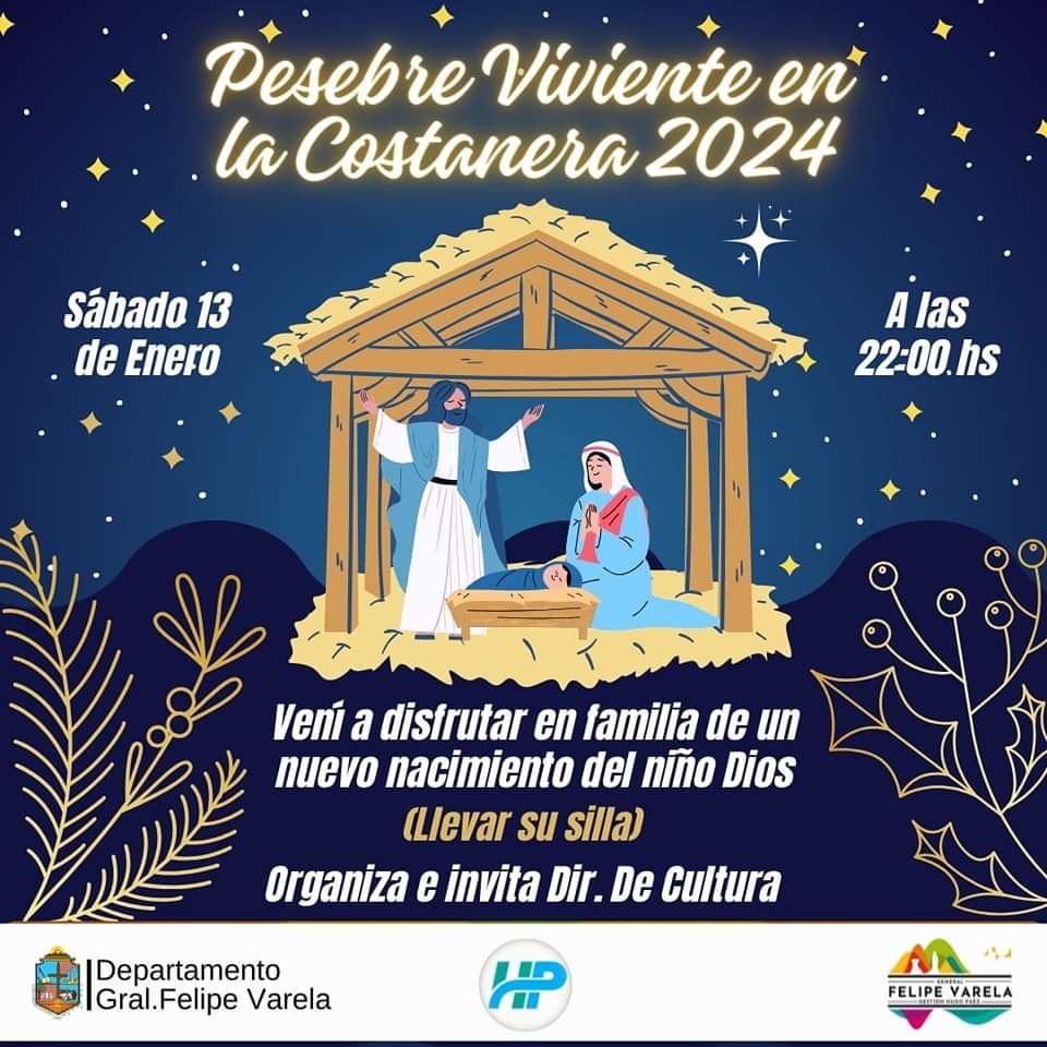 VillaUnionTuris's tweet photo. 📅 Agenda para el día sábado 13 de enero

🛶 17 hs:  VAMOS AL EMBALSE, embalse Lateral Villa Unión.

🌟 22 hs PESEBRE VIVIENTE 2024, AV. Costanera.

#nuestrohogartulugar 
#turismo 
#FelipeVarela 
#VILLAUNION 
#vacaciones2024 
#argentinatravel 
#turismoargentina 
#LaRioja https://t.co/9s2XcjVhUu