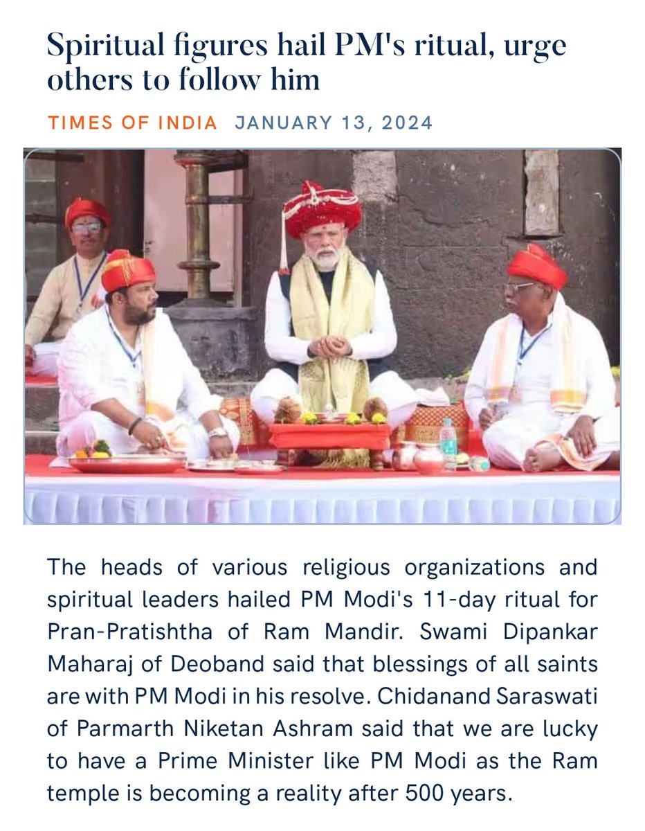 NidwadeAnna's tweet photo. Spiritual figures hail PM's ritual, urge others to follow him 
https://t.co/NSAhXMN4RM

via NaMo App https://t.co/gJr1jfwDy5