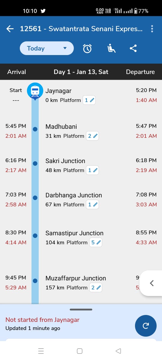 prashant_k_sngh's tweet photo. @RailMinIndia @PMOIndia @Bihar_se_hai @IRCTCofficial @RailMadad @NWRailways whts wrong with this train.
why not being updated if its being so late like https://t.co/dfsXFUMWoE dis cold how peple can wait on wrst pltefrm of sakri.
kindly avail blanket and place to stay for god sek https://t.co/2Bud7aNQKL