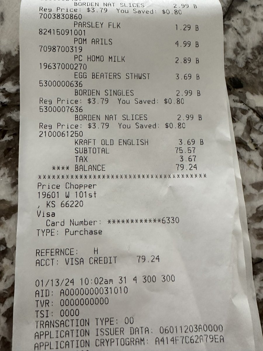 pamflick's tweet photo. @GovLauraKelly If the food tax is axed NOW, why am I still paying nearly 5%? https://t.co/S69fEwQxsI