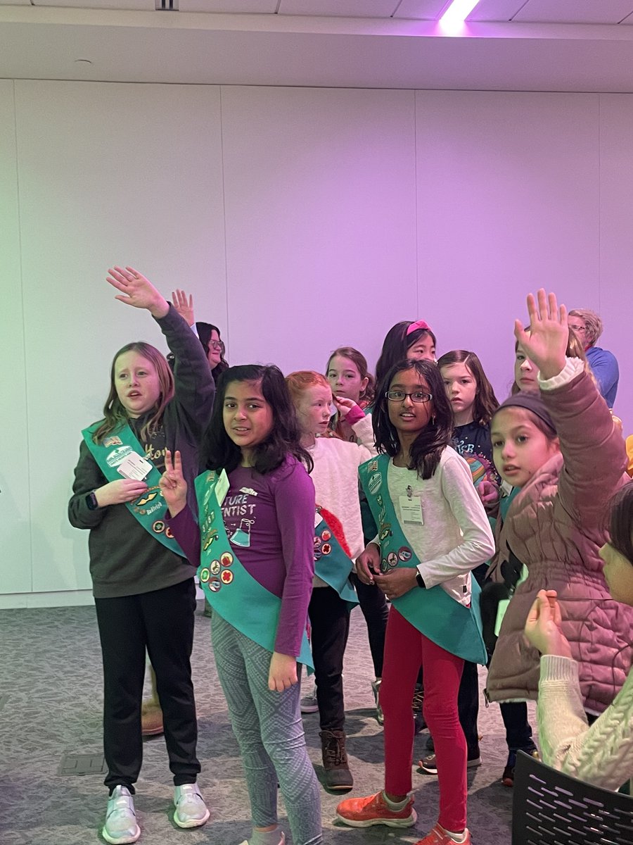 GirlScoutsOH's tweet photo. We are having so much fun learning all about STEM and coding with @jpmorganchase  and @GirlsWhoCode  - we are decoding ciphers, building video games, and even seeing holograms of ourselves thanks to the pros! Stay tuned for more updates from today’s exciting program! https://t.co/11n7NVVr0F