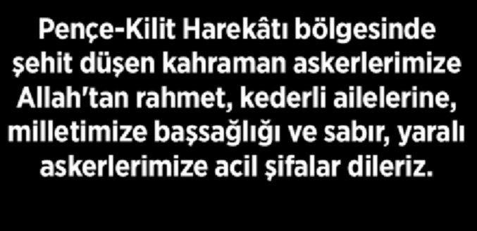 Şehitlerimizin ruhları şad, mekanları cennet olsun 😥