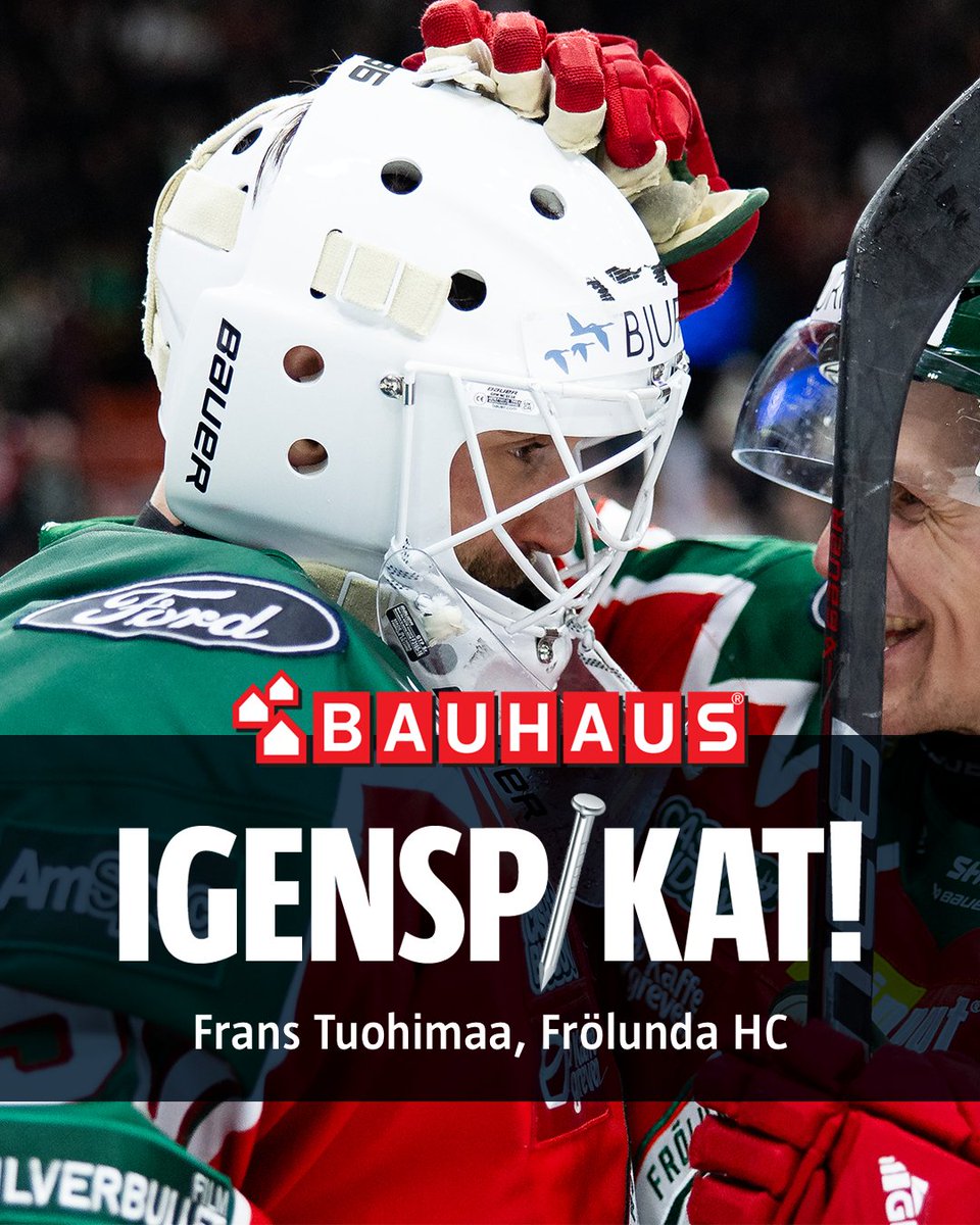SHLse's tweet photo. Frans Tuohimaa har en strålande dag och firar både hans första seger och första nolla i Frölundatröjan. 👏

#FHCRBK #SHL #twittpuck #ishockey #svsshl https://t.co/OiyVO2mCsC
