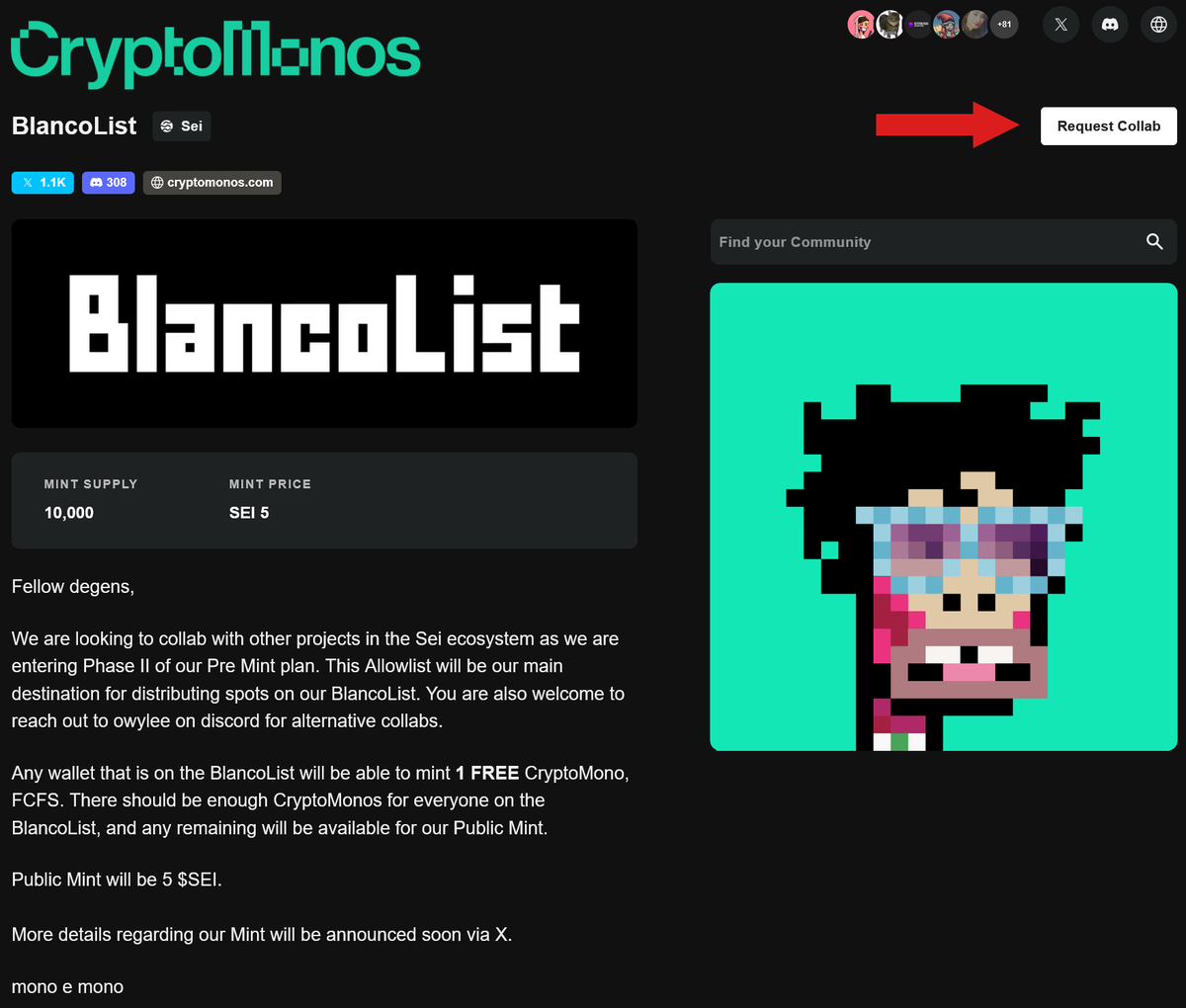 CryptoMonosNFT's tweet photo. We blasted through phase I, time to initiate phase II of our Pre Mint plan
🍌🍌🍌

A strong troop was formed with our 𝗢𝗚s 💪
We are now seeking additional Seilors for this journey 🚢
Last WL opportunity will be our 𝘽𝒍𝙖𝒏𝙘𝒐𝙇𝒊𝙨𝒕

Request collab @ https://t.co/Jkdo6VMXYE https://t.co/rTCRLLCljq