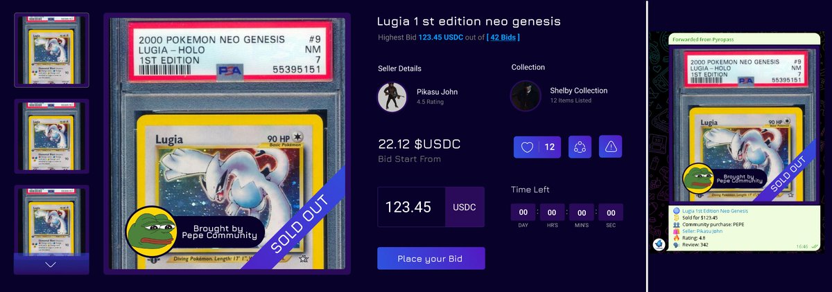 Unmuttable's tweet photo. I think inter community competitions on the #pyrocart platform is gonna be a game changer, I will make it so when you purchase an item with a certain community token the old listing will remain with what community brought the item! I think its about time we saw real use case within crypto! #btc #xrp #eth #ada #sol