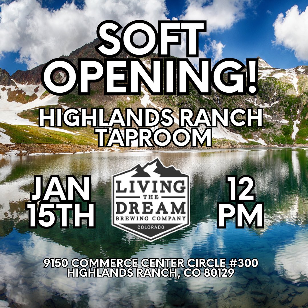 Come experience the unveiling of our new Highlands Ranch location! Monday the 15th 12-9pm 😎
🍻 Help us break in the new taproom and check out all the changes we've made plus TONS more to come! @lamesadenver food truck will be on site 🙌
📍9155 Commerce Center Circle