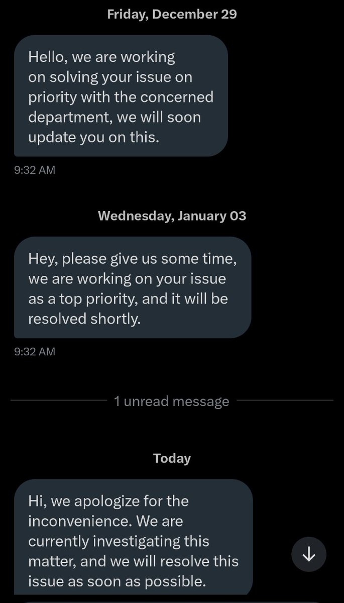 #DontBuyOla <a href="/OlaElectric/">Ola Electric</a> Multiple reply on social media but not giving resolution. My scooter in workshop since 17th December. Customer care you will receive as soon as possible but we can't commit date. <a href="/bhash/">Bhavish Aggarwal</a>