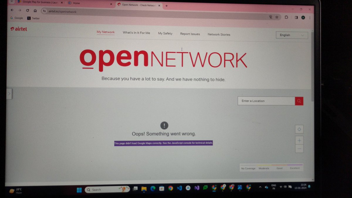 gad_mania's tweet photo. Hi @airtelindia @Airtel_Presence I am trying to access open network site from last week . It's showing error. Are you cheating to show the signal strength. https://t.co/ilNVIWKZFM