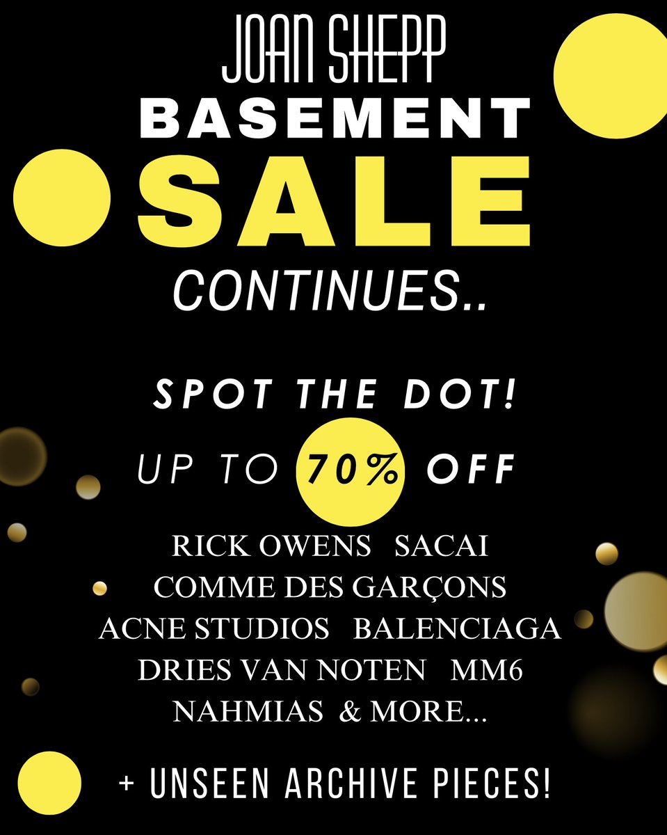 JoanShepp's tweet photo. Our legendary BASEMENT SALE continues... tons of great pieces are still available! https://t.co/918UyOyAOu https://t.co/mo1pEiUloH