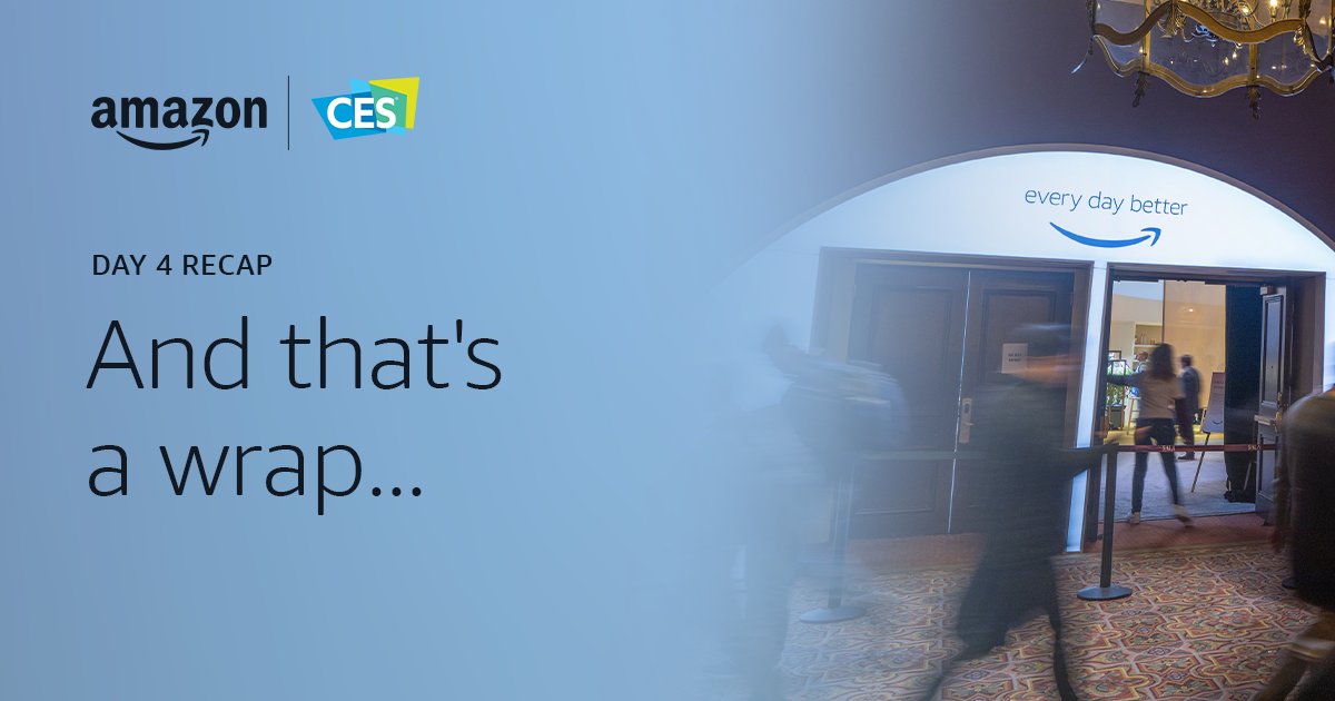 alexadevs's tweet photo. Over the last four days, we've enjoyed engaging with thousands of visitors at the Amazon Experience Area, and showcasing how ambient intelligence from Alexa can make every day better.
Catch all the updates π https://t.co/ffpAi18st2
#AmazonCES #everydaybetter https://t.co/eHu3FQ7KID