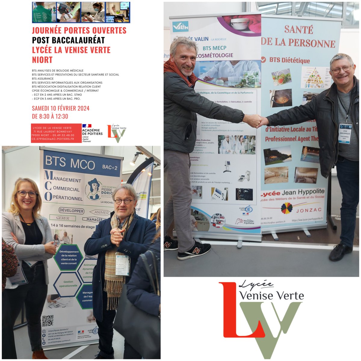 <a href="/NiortAgglo/">Niort Agglo</a> <a href="/salliouxbel/">Sallioux</a> <a href="/DrillaudEstelle/">Estelle Drillaud</a> <a href="/acpoitiers/">Académie de Poitiers</a> <a href="/DSDEN79/">DSDEN Deux-Sèvres</a> <a href="/Pix_officiel/">Pix</a> <a href="/DanePoitiers/">DANE_Poitiers</a> <a href="/jdpoignet/">Jean-Denis Poignet</a> <a href="/Tcho2A/">fairault</a> <a href="/SVTournerie/">Simon Tournerie</a> <a href="/DeuxSevres/">79 le Département</a> <a href="/SentisCatherine/">catherine sentis</a> <a href="/cath_catalina/">Cath.catalina</a> <a href="/UnivPoitiers/">Université de Poitiers</a> <a href="/OnisepNA/">Onisep Nouvelle-Aquitaine</a> <a href="/YannickThevenet/">Yannick Thevenet</a> <a href="/Chamardce/">chamard</a> Retour sur une semaine riche au lycée #VeniseVerte <a href="/NiortAgglo/">Niort Agglo</a> : et pour finir, un passage au salon passerelle <a href="/AggloLR/">La Rochelle Agglo</a> pour rencontrer nos formations partenaires <a href="/LPDoriole/">LP P.Doriole</a>, #JHypolite #Jonzac et <a href="/LyceeValinLR/">Lycée Valin</a> 
➡️ #BTS #MCO pour nos #STMG
➡️ #BTS #MECP et #BioAC pour nos #STL