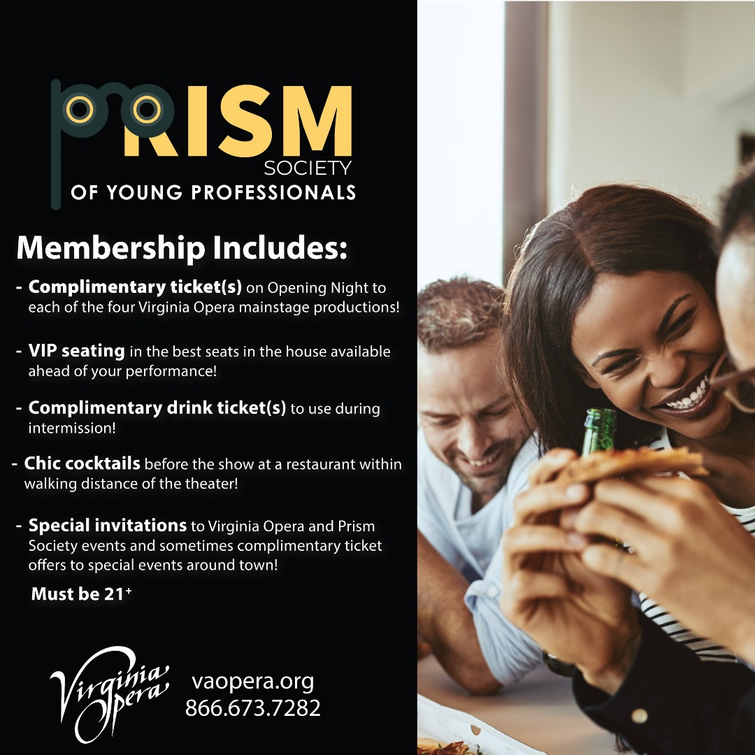 vaopera's tweet photo. Make personal and professional connections while exploring the world of opera by joining the Prism Society of Young Professionals! Get discounted tickets, special seating, and more for $50!: https://t.co/Yq5OcQ0x5i
#vaopera #opera #meetopera https://t.co/LS7JAJFRaQ
