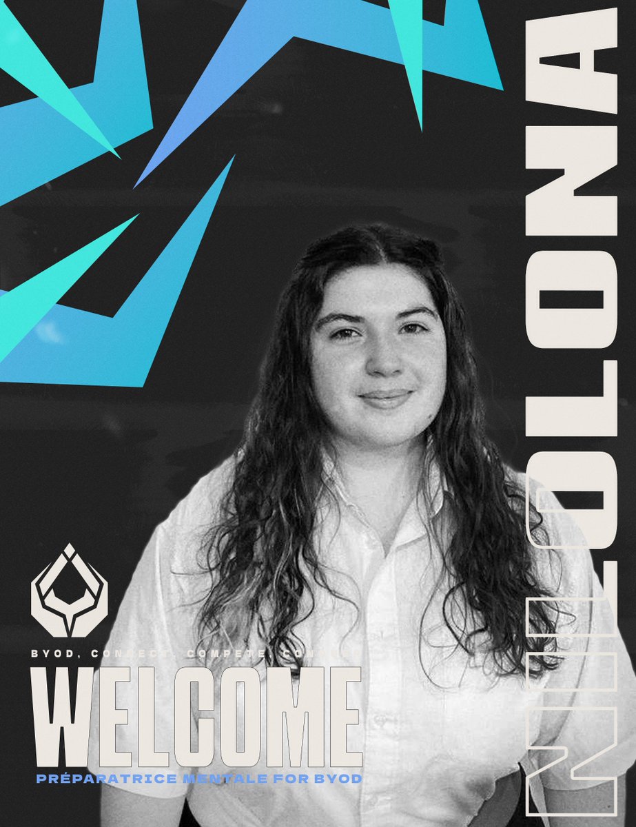 BYOD_ESPORT's tweet photo. Du sang neuf pour BYOD Esport avec des méthodes de travail qui en valent clairement le détour💫
Accueillons comme il se doit @nilolona qui nous rejoint en tant que Préparatrice Mentale pour cette saison 2024 !
Bienvenue chez BYOD ! #ConnectCompeteConquer🏆 https://t.co/vuHCMlEOP8