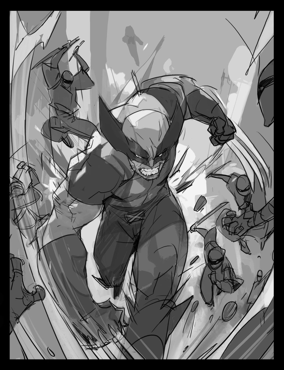 If you see this, post a Wolverine.
(Some old Wolverine lineart/sketches) 