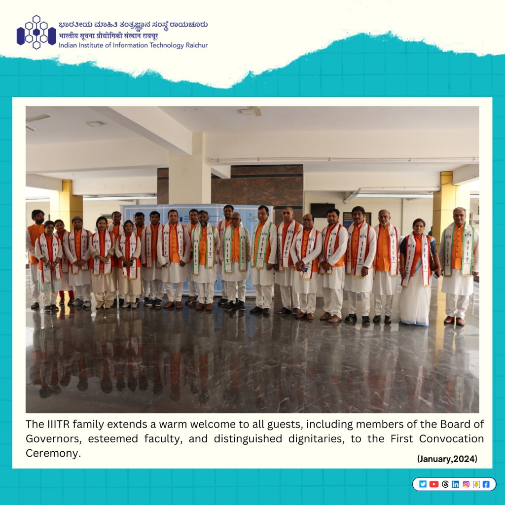 IIITRaichur's tweet photo. Closing the chapter with grace and achievement at IIIT Raichur. A monumental day filled with reflections, achievements, and dreams that pave the way for a promising future. 🎓 #IIITRaichur #ConvocationMemories https://t.co/aTLpSqfYGh