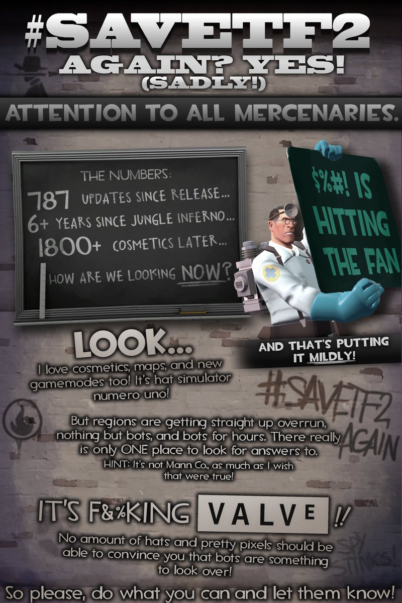 kyaodoesthings's tweet photo. PSA #SaveTF2again #SaveTF2 https://t.co/tvFzhBHSIE