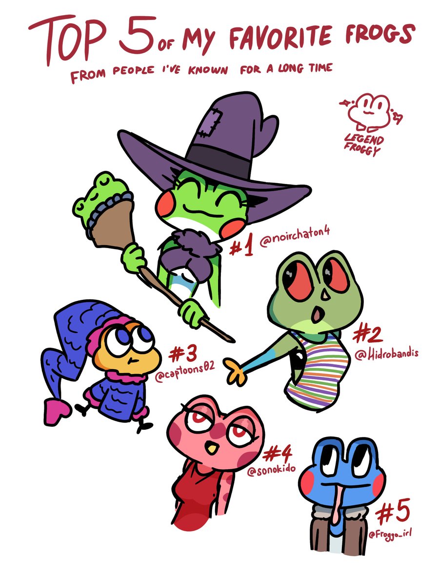 legendfroggy's tweet photo. Okay... I made the top 10 of frogs
Just because there were people here whom I knew for a long time, I made another top 5 https://t.co/zED7EZjkCd