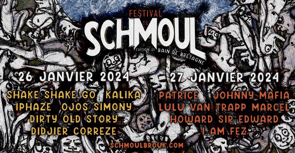 Si tu ne veux pas manquer les artistes qui feront la une demain …. Prends ta place pour le <a href="/festivalschmoul/">festival du schmoul</a> .
