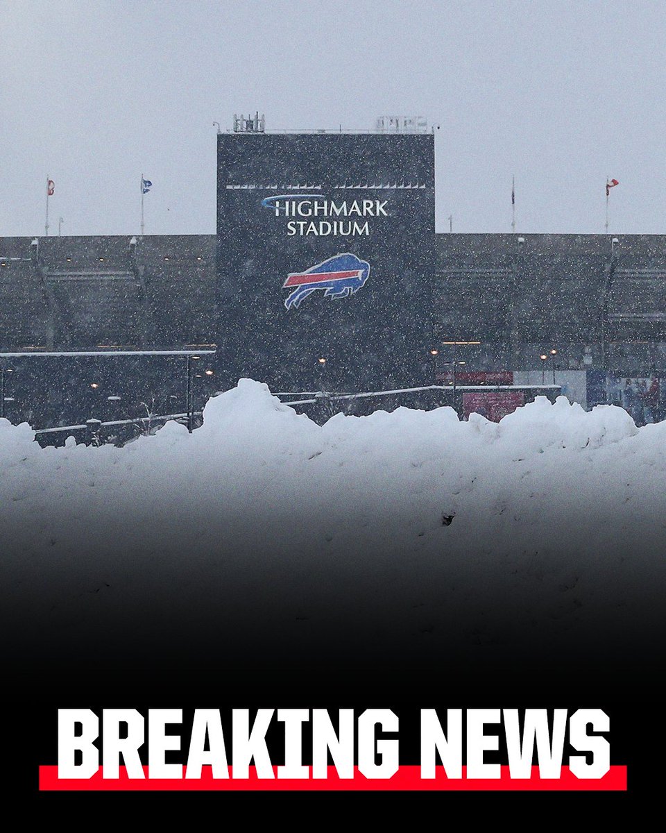 espn's tweet photo. Breaking: New York Gov. Kathy Hochul announced that the Steelers-Bills game will be postponed until 4:30 ET Monday. https://t.co/DRygsfUsKH