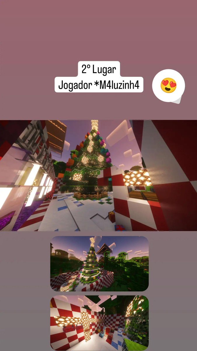 RedeSaint's tweet photo. Vencedores do Evento de construção com tema loja Natalina!! Parabéns a todos que participaram, em breve, uma nova edição. 

#minecraftbrasil #build #minecraftbr #redesaint #java #minebr #evento #construir https://t.co/pULrnFoSku
