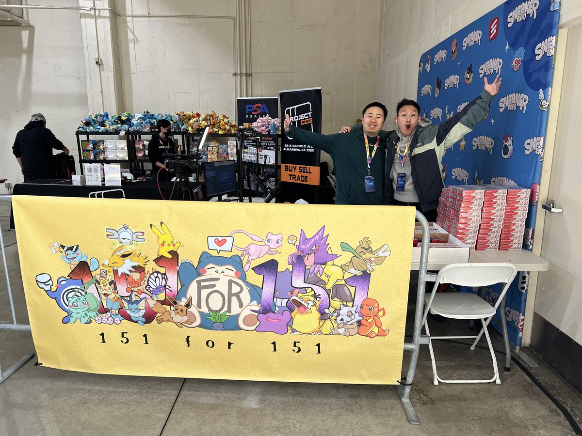 MeesterKeem's tweet image. JOIN US LIVE TODAY IN DAY 1 (9AM - 7PM PT) AS WE ATTEMPT TO OPEN 151 BOXES OF POKÉMON TCG & MORE! #151For151 #pokemon 😱🤯😱🤯
Live on twitch.tv/meesterkeem NOW
Live @ CollectorsExpo.com
------------------
Featuring:
@REALJackTheBus
@chrchiee
@gymleadernathan…