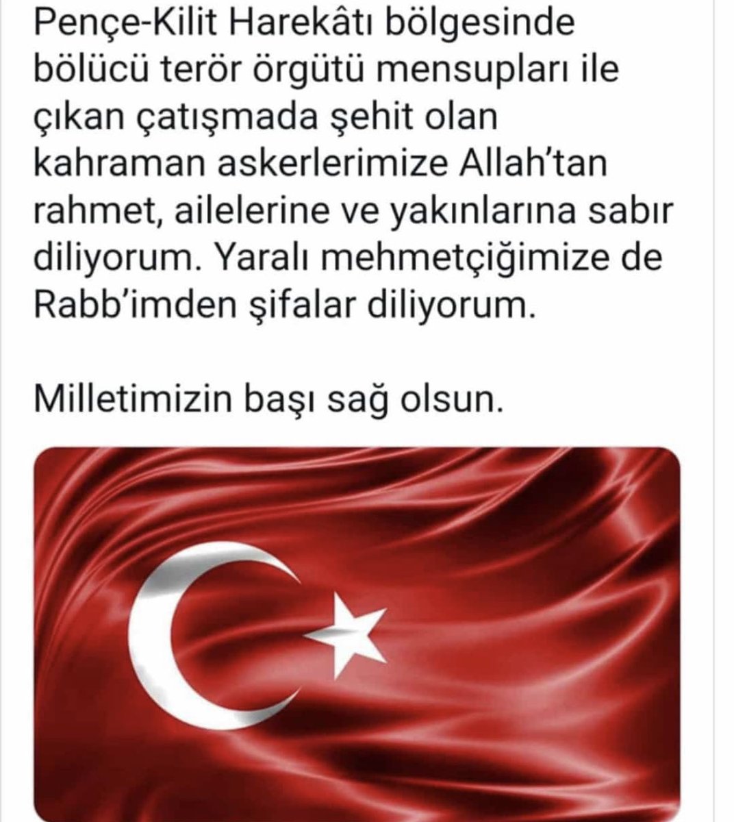 GuvenSaim65's tweet photo. #BaşınSağolsunTürkiyem https://t.co/5TwE62gqLR