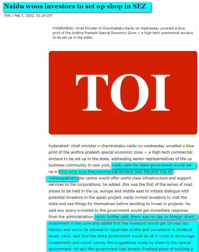 eclector1419857's tweet photo. #factionist + #crook + #corrupt + #despicable=#YSR
Doled out 88,500 acres
1,00,000 CR per 2012-13,#CAG
11 #SEZ s
Promised #employment =5,93,000 Jobs
reality MERE=26,000 ONLY 4.3% !!
In fact if @ncbn wanted he could've killed @Sri_City b/w 2014-19 like jagan did in #Amaravati https://t.co/InBV9iH17f