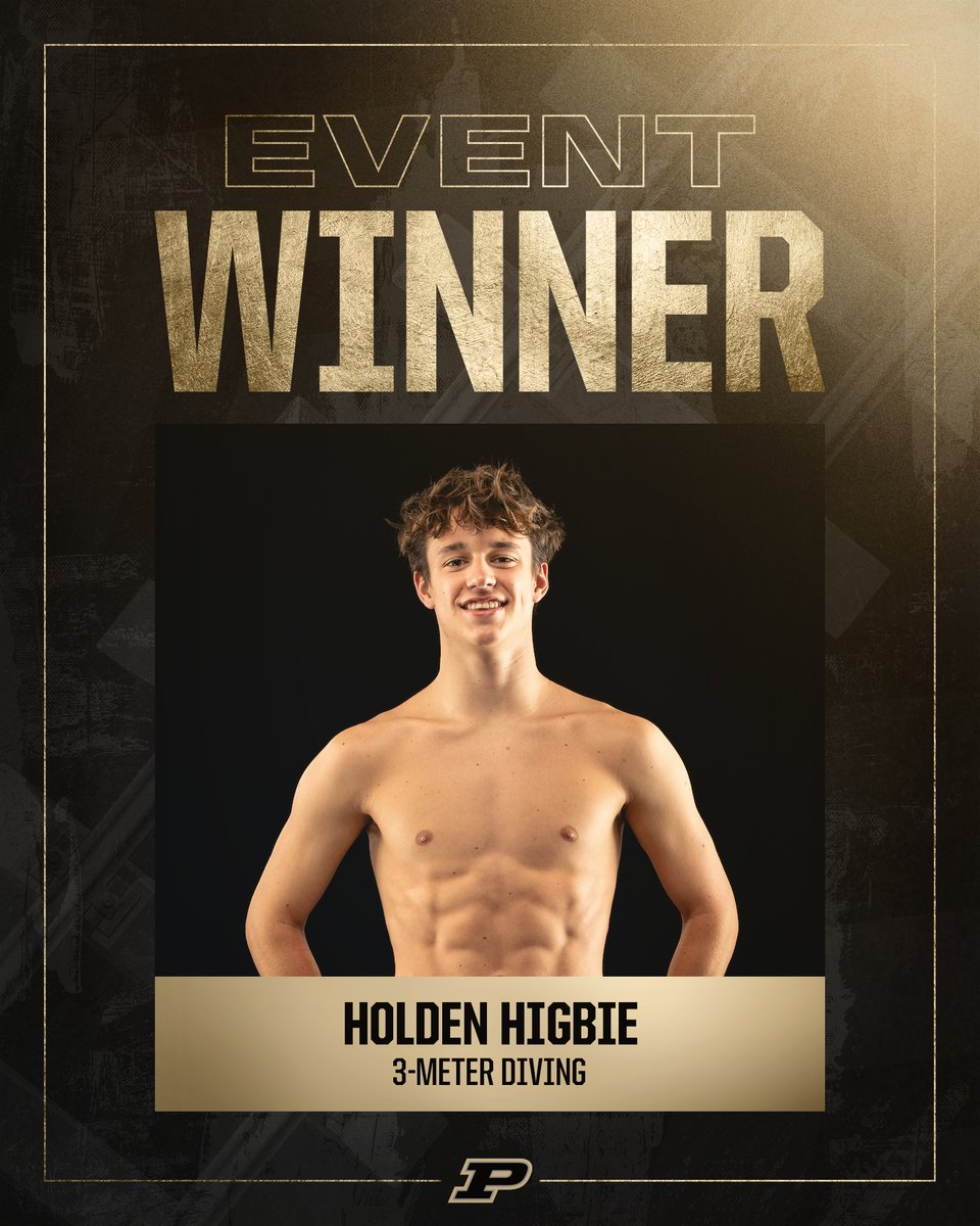 PurdueDivers's tweet photo. Men's 3-Meter vs Missouri

Holden Higbie wins with a team season-best score of 409 to move into 14th place in team history. #BoilerUp 

Scores: https://t.co/z29ZsBJzq8 https://t.co/KydQSxHHAR