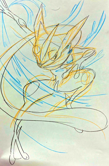 言われて描いた 初ゲッコウガ