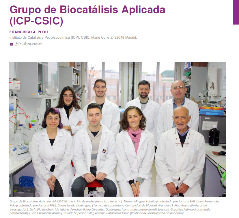 Francisco J Plou (@franciscoplou) on Twitter photo En el último número de la revista SEM@foro de la <a href="/SEMicrobiologia/">SEM</a> hay un apartado del Grupo Especializado de Microbiología Industrial y Biotecnología Microbiana, en el que aparece nuestro Grupo de Biocatálisis Aplicada del <a href="/ICP_CSIC/">Instituto de Catálisis y Petroleoquímica (CSIC)</a> .
➡️Reportaje completo:
franciscoploulab.eu En el último número de la revista SEM@foro de la <a href="/SEMicrobiologia/">SEM</a> hay un apartado del Grupo Especializado de Microbiología Industrial y Biotecnología Microbiana, en el que aparece nuestro Grupo de Biocatálisis Aplicada del <a href="/ICP_CSIC/">Instituto de Catálisis y Petroleoquímica (CSIC)</a> .
➡️Reportaje completo:
franciscoploulab.eu