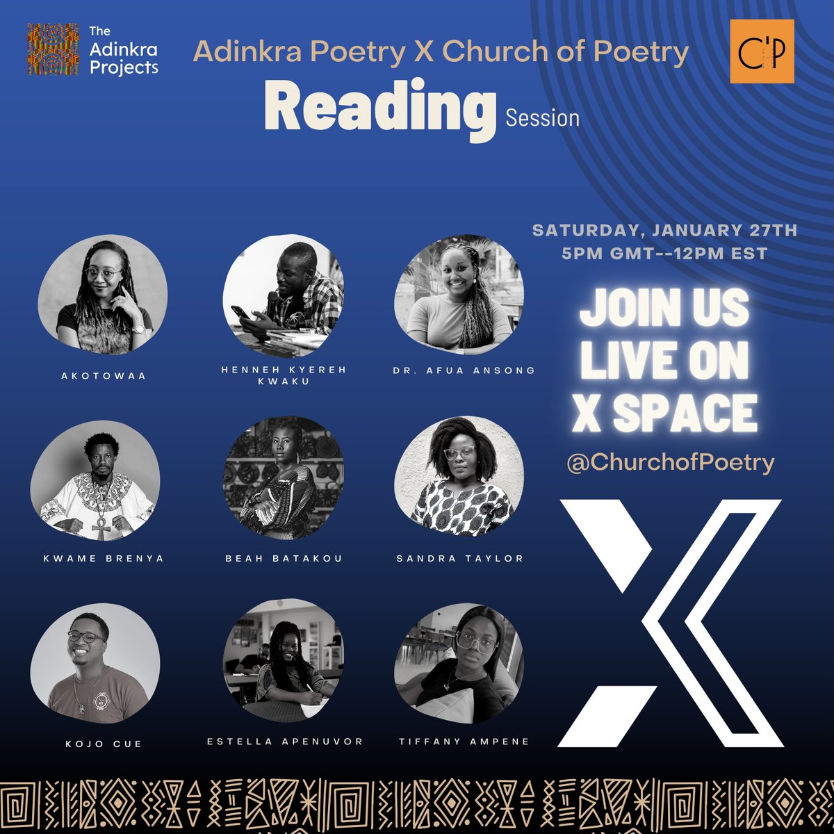 Excited about this line-up of amazing Ghanaian poets. Don't miss out!