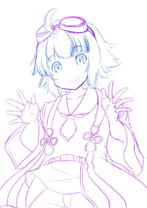 コトブキ飛行体のキャラで一番衝撃的だったキャラのラフ見つかったw ホタルいいよね 