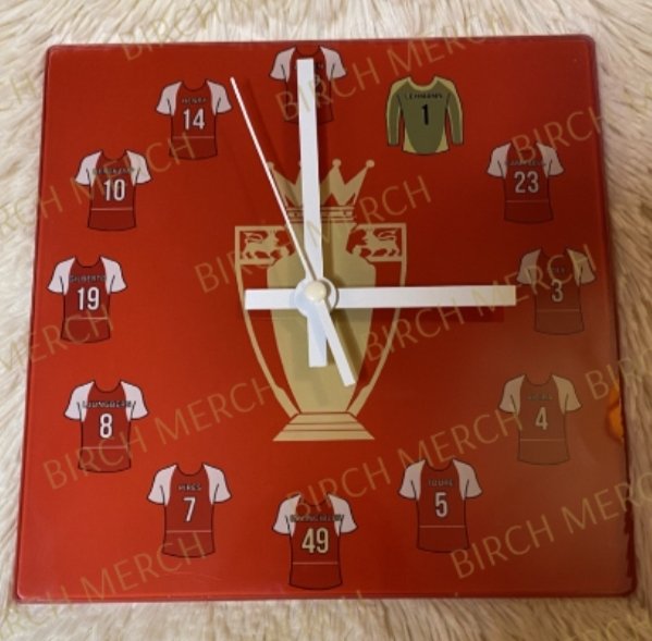 BirchMerch2023's tweet image. Let us introduce you to our new 
#Invincibles Team Square Clock!

This unique and classy design joins our glass clock range with #ClockEnd and #BruisedBanana being the first two we introduced 

Now available at our online store &amp;amp; Etsy! #Arsenal #AFC #IsYoursGold #COYG #Champions