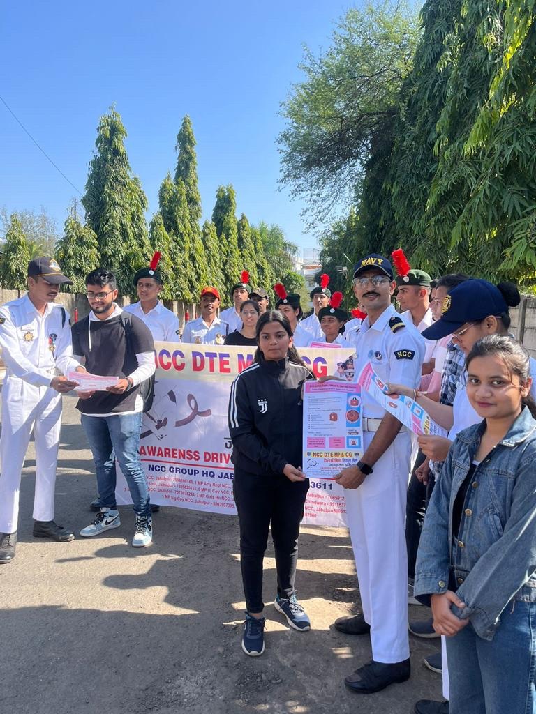 Thalassemia &amp; Sickle Cell Anaemia Awareness Campaign was organised under aegis of  2 MP Naval NCC ,rallies &amp; symposium was conducted by 250 cadets from 06 institutions which include Joy, SRIT, Pt Lajja Shankar,St Aloyius Clg and others to create awareness among citizens of Jbp!