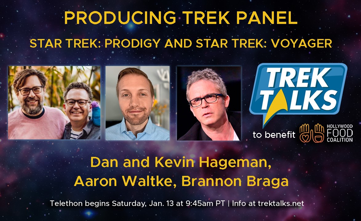 So hey! #TrekTalks 3 is happening TODAY! All those guests you see below and more will be on hand throughout a full day of panels that's also a telethon benefitting the @HollywoodFoodCo. Full details at TrekTalks.net! @TREKtivism @roddenberry @TrekMovie @TrekGeeks