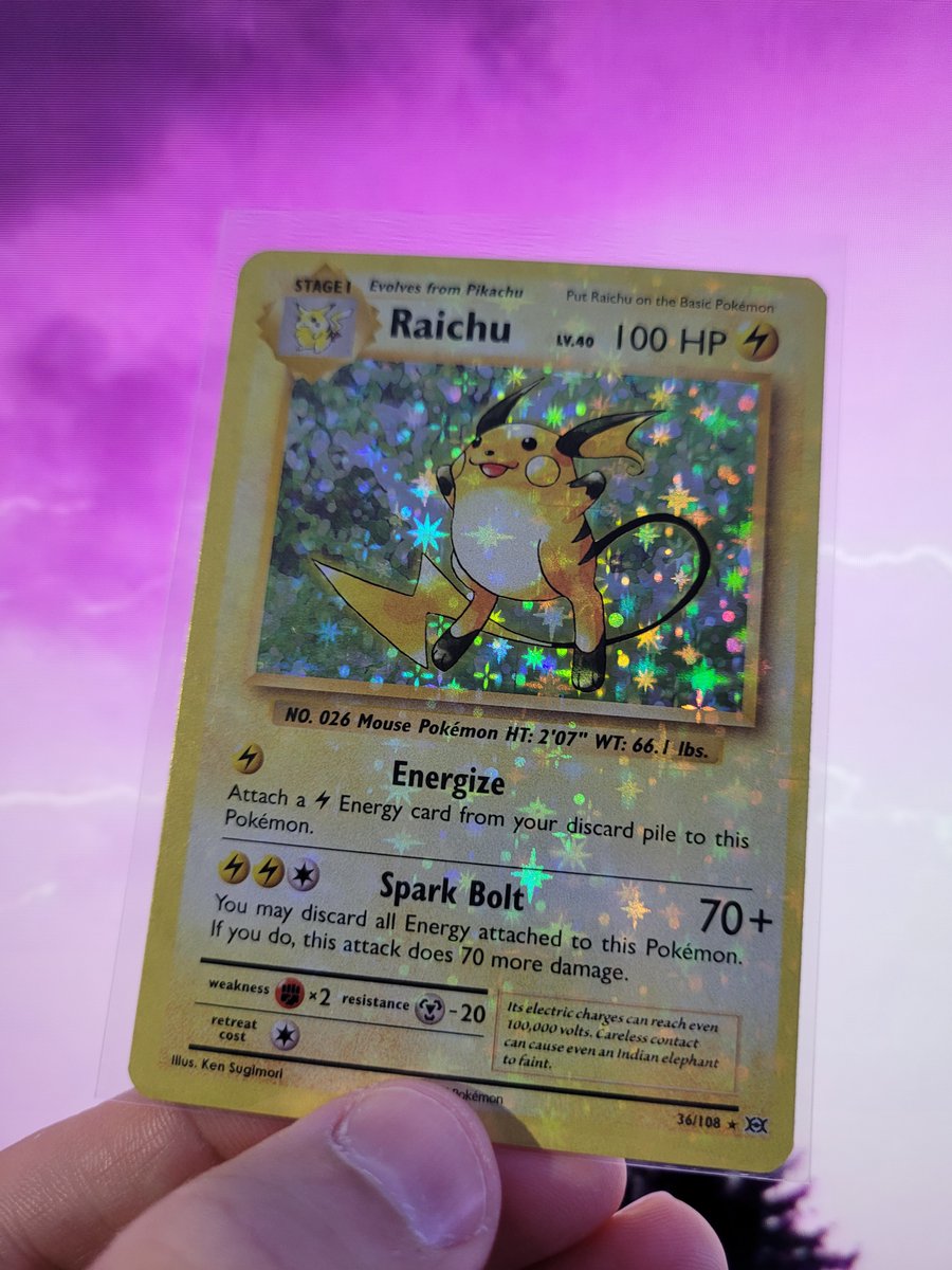Hobbies_City's tweet photo. Check out Raichu 36/108 ✨ RARE ERROR HOLO BLEED ✨ 2016 Pokémon XY Evolutions https://t.co/30YMI16BUn #eBay via @eBay #pokemon #raichu #pokemontcg #pokemoncommunity #pokemoncollector #errorprint #holobleed https://t.co/nuZs5rAvTx