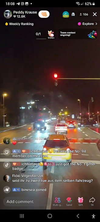 Catherine022877's tweet photo. Just joined a livestream on Tik Tok. Schleswig-Holstein Northern Germany is on the road, honking their horns. It is so powerful. Tik Tok has become something else. I think we need a new hashtag for epic stuff.
#livestreamadventure
#Bauernprotest
#FarmersProtest https://t.co/AtRmskZ7ai
