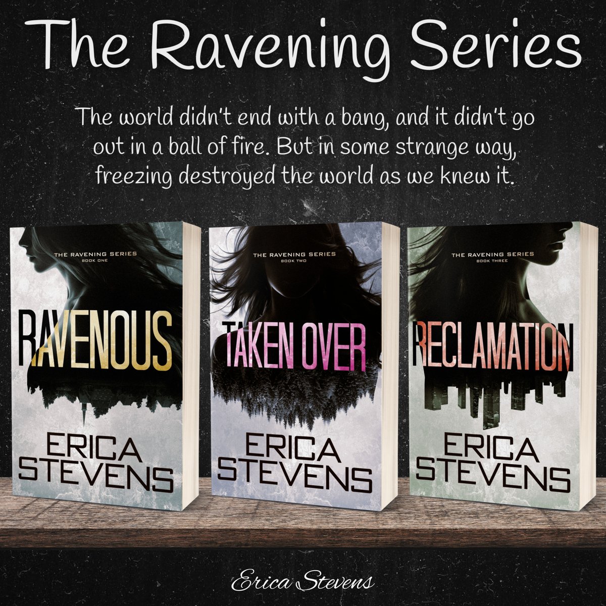 Absolutely in love with the newly rebranded covers for The Ravening Series. If you enjoy YA sci-fi romance, grab this complete series on Amazon or read for free if you're part of Kindle Unlimited!

Get to know Bethany and Cade: ericastevensauthor.com/RaveningSeries