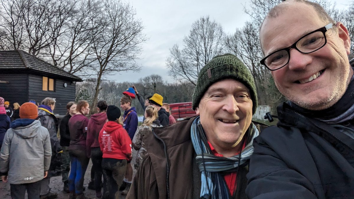 Two of our volunteers running the blind skills event at pedal car Olympics