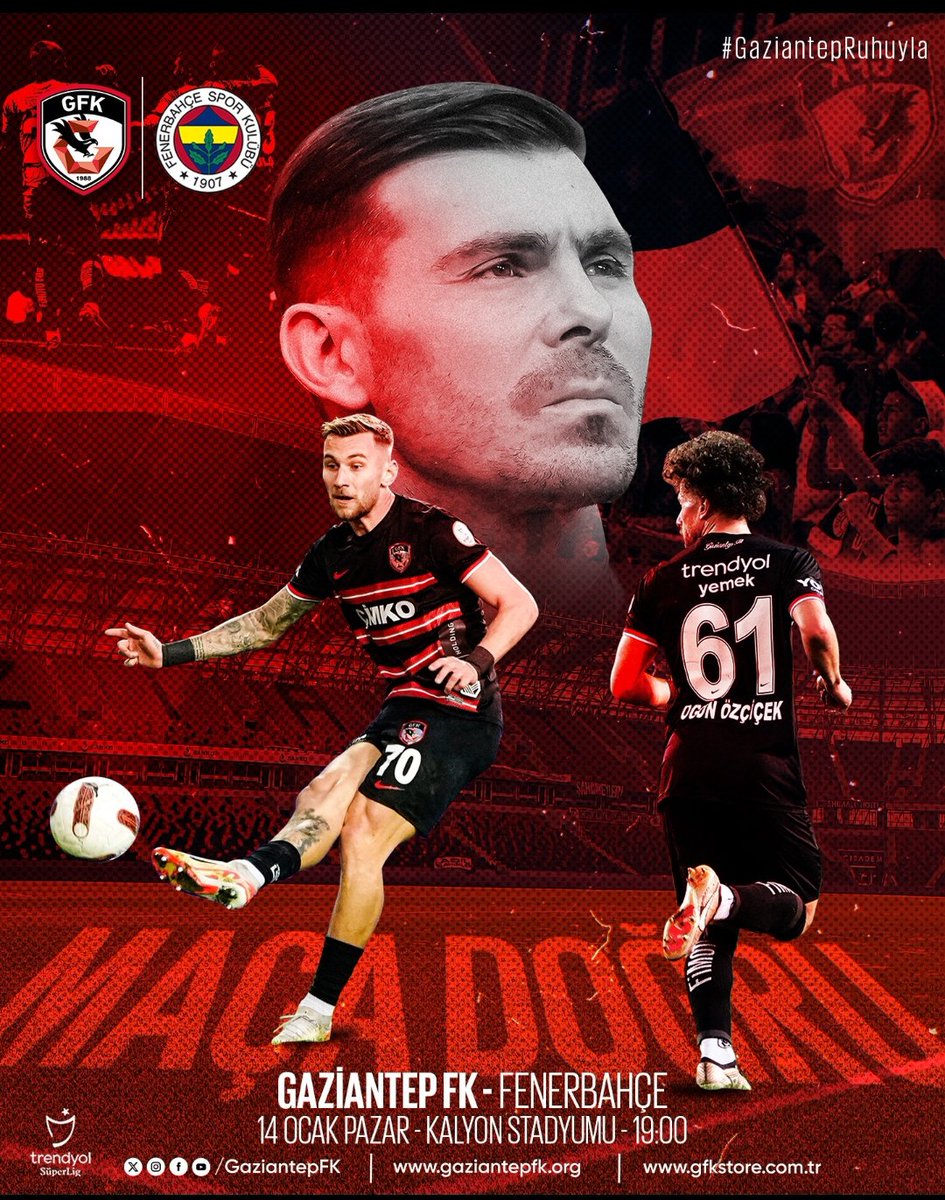 🔴⚫️ MAÇA DOĞRU | Gaziantep Futbol Kulübümüz, Süper Lig’in 20. haftasında Fenerbahçe'yi konuk ediyor.
#GaziantepKazanacak

👉 gaziantepfk.org/haberler/maca-…