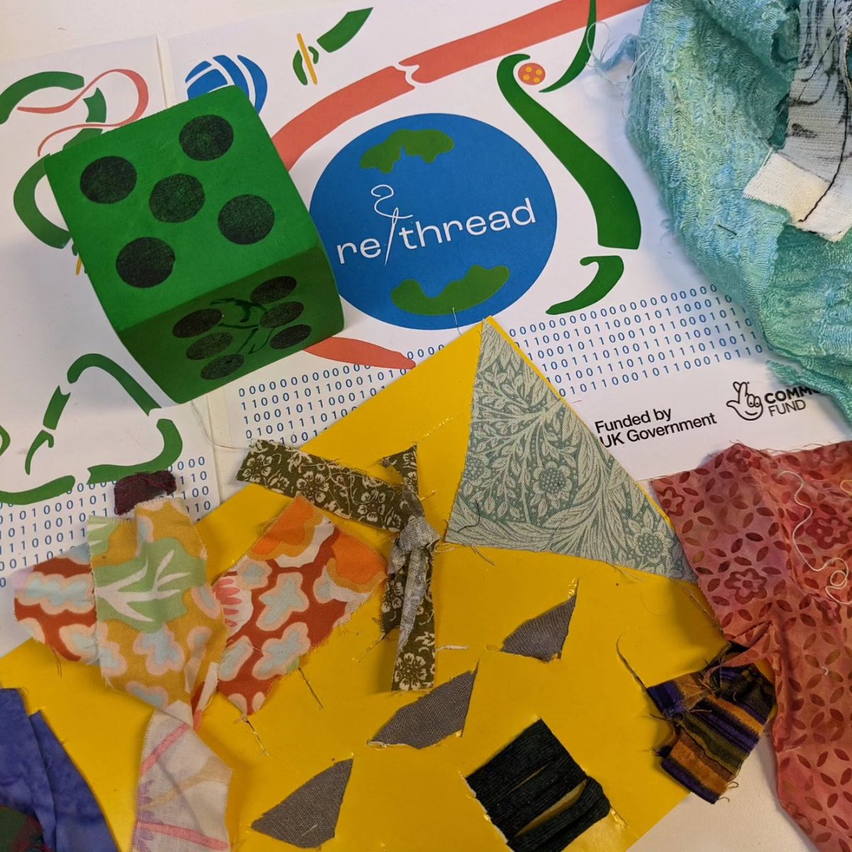 _ArtReach's tweet photo. There have been lots of fantastic creative activities happening today as part of our #Rethread launch - with Weave in Code activities, sequins making with artist @jgradyartist and the Worn Stories exhibition!
Thanks to everyone involved for a fabulous launch day!
#Rethread https://t.co/WNWfXRVgaO