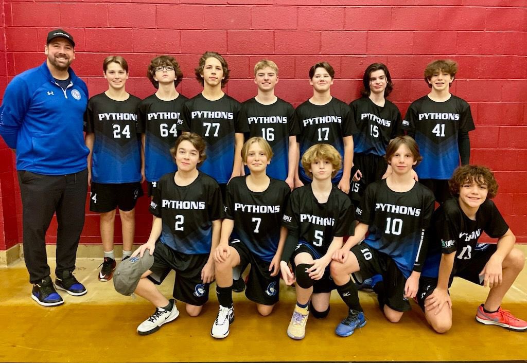 🚨Tournament Update🚨 Pythons Grade 8 Boys Volleyball Team defeated St.Paul’s yesterday in the round robin and now have a rematch with them in the semi finals today at the Block on the Rock Tournament! Good luck team!👊🏐 <a href="/SPJHPythons/">SPJH</a>