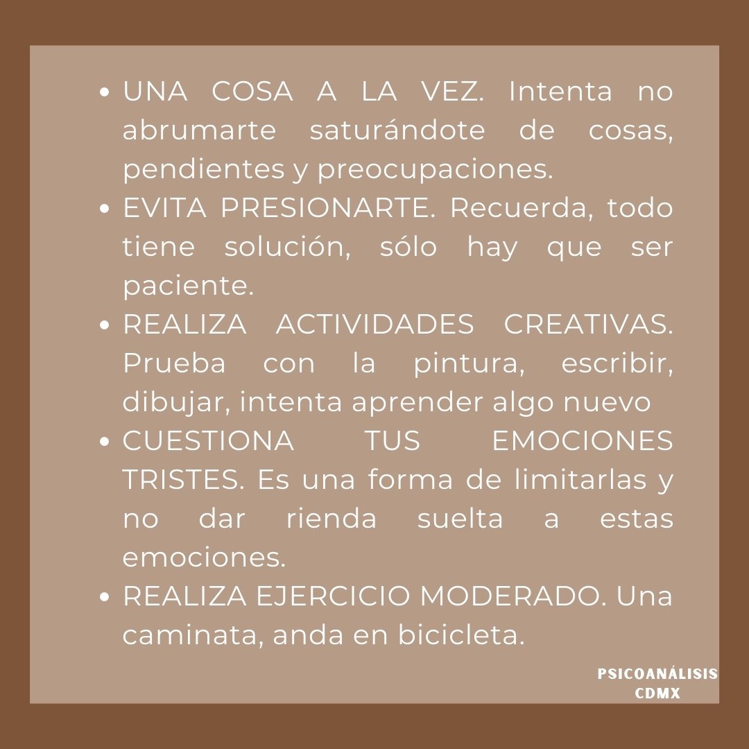 PsicoanalisisDF's tweet photo. DÍA MUNDIAL DE LA LUCHA CONTRA LA DEPRESIÓN
A una persona deprimida no se le dice: “todo se soluciona pensando positivo”, “te falta fuerza interior” o que esta “exagerando”.
Tiene solución pero por medio de un trabajo conjunto entre el paciente y un profesional de la salud mental https://t.co/mKBnbmrC9f