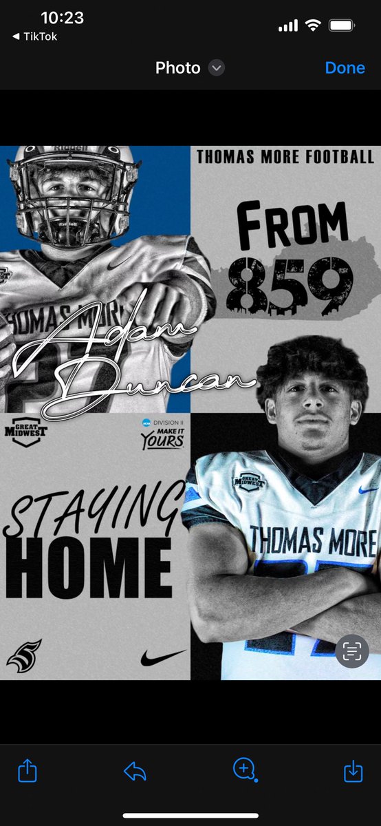 I’m blessed to be committed to continue my academic and football career at Thomas more. Go saints! All glory to GOD!