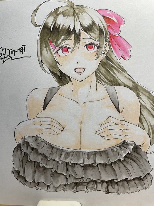 明日のコミトレで出す間宮色紙絵 