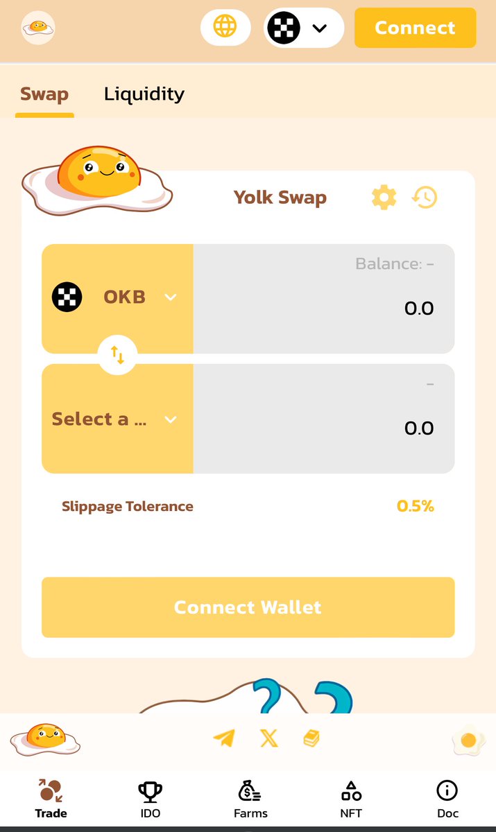 YolkSwap_X1's tweet image. 🎉We have successfully published out our official Dex on X1 testnet.

👉  yolkswap.xyz

🎯We have made every ecosystem prepared. Every function will be available when #X1 is online.

👀Keep your attention for the upcoming ath!!

#OKX #okb #X1byOKX #yolkswap #defi #DEX
