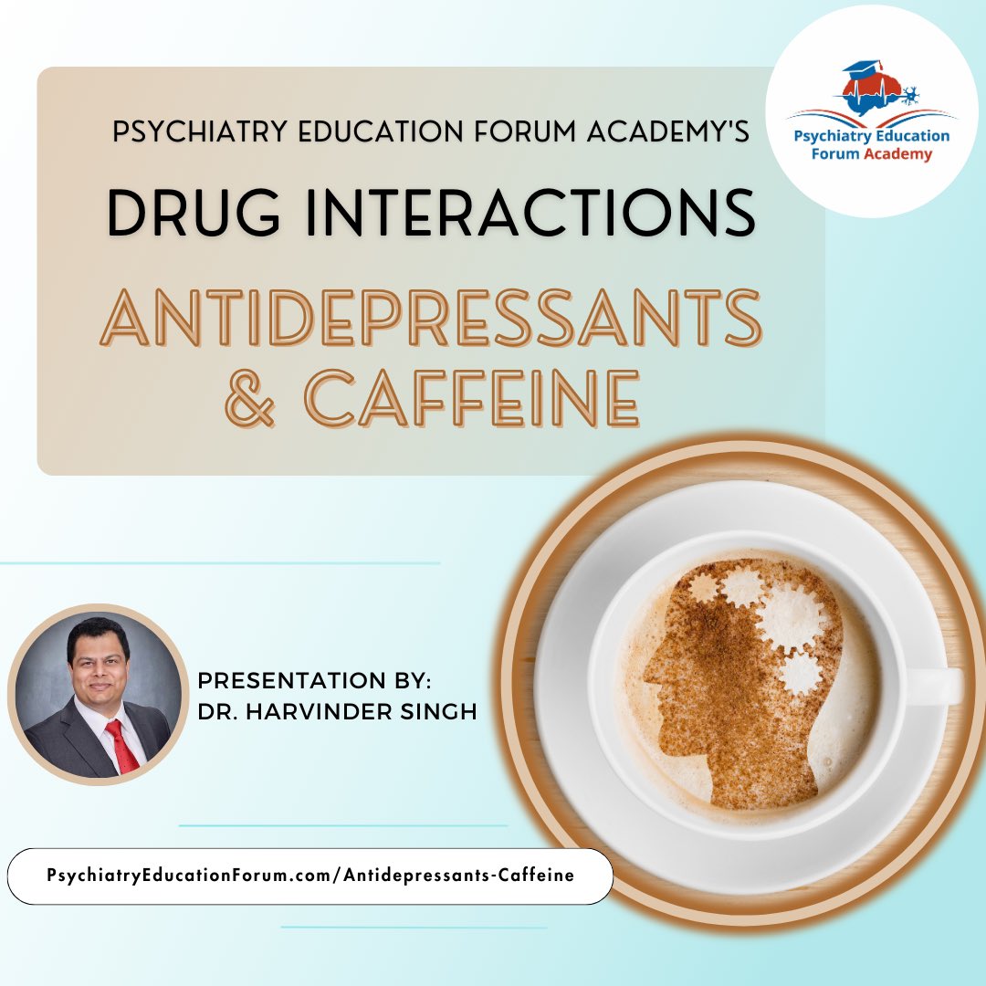 Forum_Psych's tweet photo. Drug Interactions: Antidepressants &amp; Caffeine.

https://t.co/NqPMyWallV

#psychtwitter #MedTwitter #psychiatry #psychiatrist https://t.co/fC0h2UFmRF