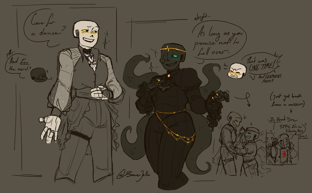 bonejello_'s tweet photo. i got sent an ask about dream and nightmare having magpie brains and liking shiny things and yes
#dreamsans #nightmaresans #utmv https://t.co/PQgQSYDcua