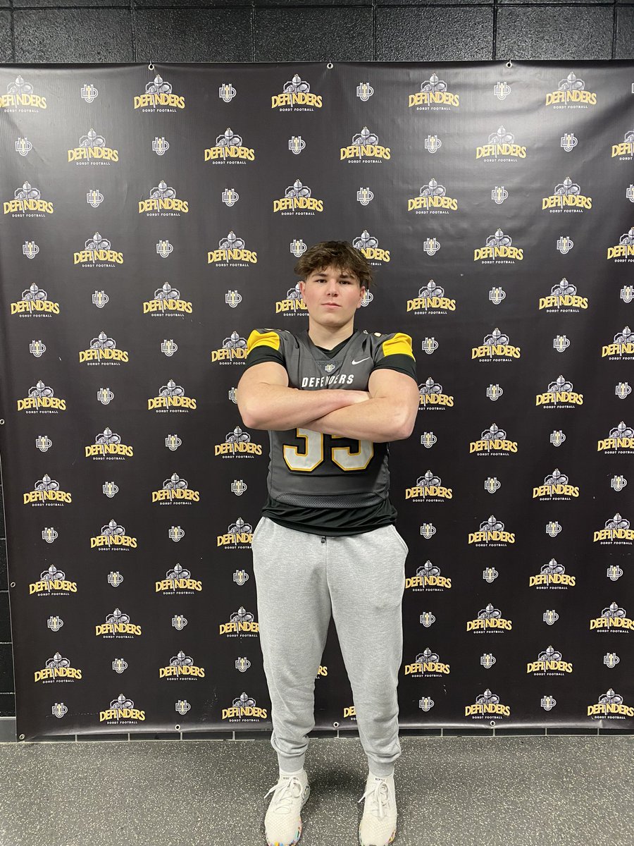 Blessed to receive my third scholarship offer from <a href="/dordtuniversity/">Dordt University</a> for football. Big thanks to <a href="/AO1CoachKenney/">Joe Kenney</a> <a href="/coach_penner/">Joel Penner</a> &amp; <a href="/Coach_Roelofs/">Coach Taylor Roelofs</a> for such a great visit and sticking with me throughout the recruitment process. #AGTG #GoDefenders